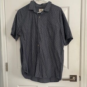 Marine Layer Dark Gray Casual Button Down Shirt